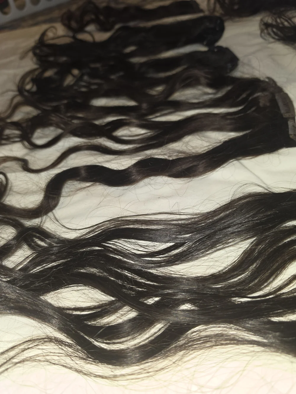 Black/Brown Wavy Clip-In Hair Extensions - 2 FULL SETS! Premium Remy Synthetic